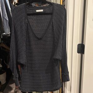 FREE PEOPLE We The Free Charcoal Knit Sweater